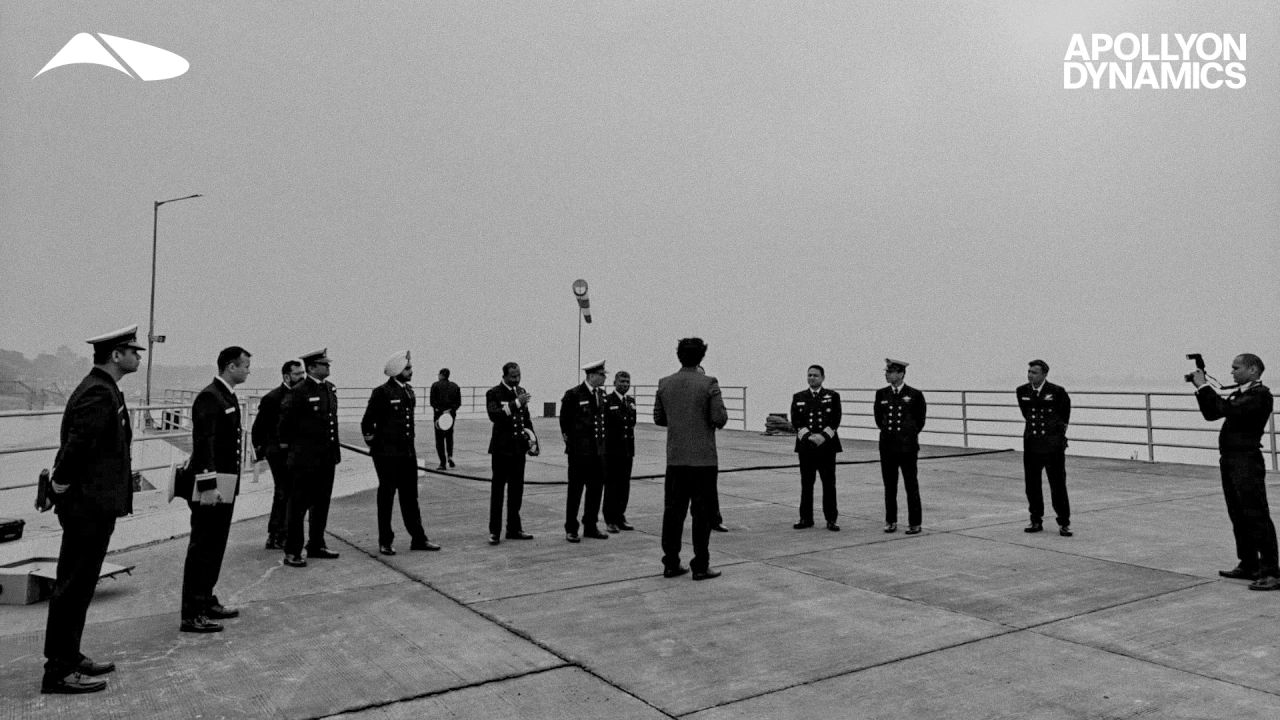 Apollyon team on a jetty with Coast Guard personnel