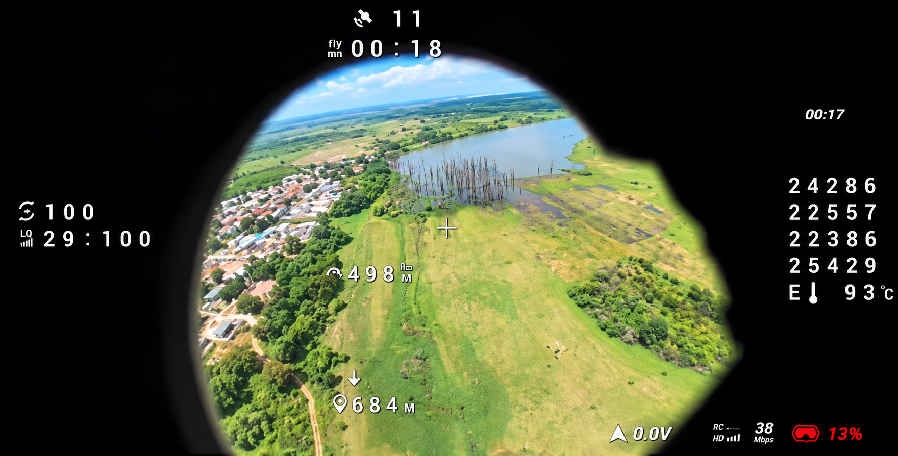 Onboard view from the Ahuti sprint testbed at 498 km/h, with live telemetry overlay